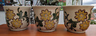 3 Keramik Blumentpfe handgetpfert glasiert, Paul Schmitter Betschdorf, wie neu