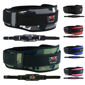 Weight Lifting Belt Gym Training Back Support Neoprene Lumber Pain Fitness Camo - Picture 1 of 62