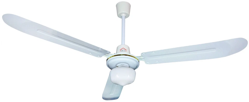 Dcg VENTILATORE DA SOFFITTO CON 3 PALE IN METALLO CON LUCE 60 W Ø cm. 140 - Immagine 1 di 1