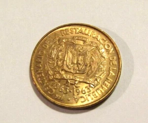 Dominican Republic 1963 1 Centavo unc Bronze Coin - Picture 1 of 5