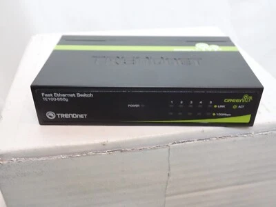 TRENDnet TE 100-850G 5-Port Fast Ethernet Switch Only, no power cord Very nice! - Image 1 of 4