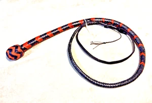 Kangroo Hide Whip steel handle whip snake whip cracking whip heavy duty whip 4ft - Picture 1 of 13