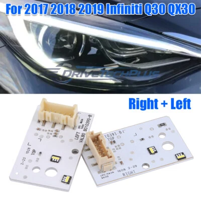 2X LED Boards For Infiniti QX30 Q30 2017-2019 LED Headlight DRL Turn signal L&R - Image 1 of 4