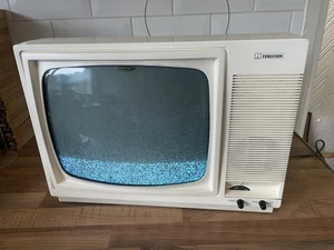 VINTAGE FERGUSON 38030 B&W BLACK & WHITE PORTABLE CRT TELEVISION - Picture 1 of 7