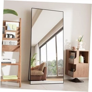 Full Length Mirror 63"x19" Black Full Body 63"L x 19"W Floor Mirror-black - Picture 1 of 7