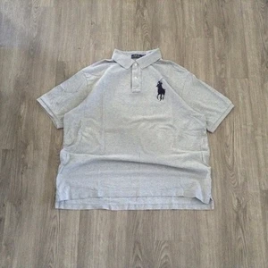 Polo Ralph Lauren Malla Polo Para Hombres Grande y Alto XLT Gris Big Pony - Imagen 1 de 7