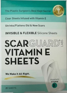 Hoja de cicatrices de silicona casi invisible ScarGuard, 21 unidades - Imagen 1 de 3