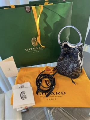 Auténtico Mini Bolso Cubo GOYARD Petit Flot Azul Marino - Totalmente NUEVO Todos los Colores Disponibles Foto 1 de 4