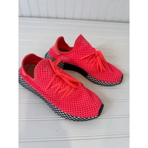 adidas Deerupt Runner Turbo Lace Up Mens Pink Sneakers Running Men's Size 10 - Picture 1 of 7