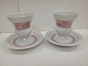 germany ASBACH RUDESHEIMER KAFFEE coffee 2 CUPS + 2 SAUCERS espresso HEINRICH - Picture 1 of 6