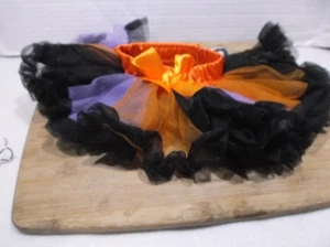Halloween Hundekostüm TuTu Rock orange & schwarz Größe S - Bild 1 von 6