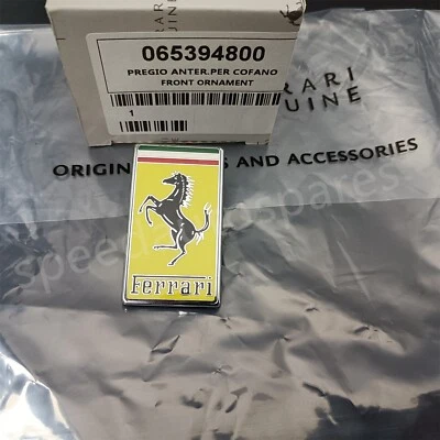 Insignia de parachoques capó delantero Ferrari 458/F8/488/F12/FF/599/612/430/SF90/Roma65394800 Foto 1 de 4
