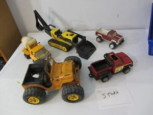 Tonka vintage lot 5 Dozer Excavator Trencher Cement Mixer large Jeep truck - Picture 1 of 20