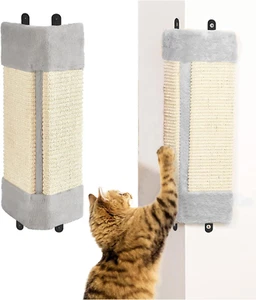2 Pack Cat Wall Corner Scratcher for Indoor Cats Walls Mounted Sisal Scratch Boa - Picture 1 of 12
