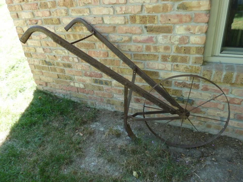 Primitive Vintage Antique Cultivator High Wheel Farm/Garden Plow Rustic Cover
