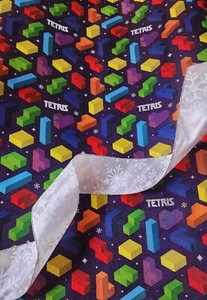 Tetris Video Games Gift Wrap Set, Paper And Ribbon, see description - Picture 1 of 1