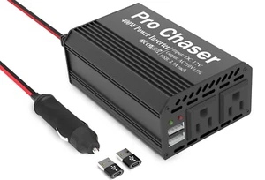 400W Power Inverters for Vehicles DC 12v to 110v AC Car Converter w/ USB-C - Picture 1 of 6