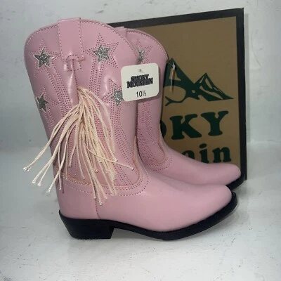 Новые детские розовые дымчатые горные ковбойские сапоги. 1058JC 10,5 10 1/2. 24-56 - Изображение 1 из 4