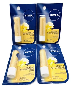 4 nivea vanilla buttercream lip care 0.17oz ea - Picture 1 of 1