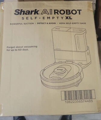 Shark AV2501AE AI Robot Vacuum with XL HEPA Self-Empty Base, Bagless Open box