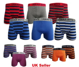 Mens Urban Boyz Stripe Boxer Shorts Pants Underwear PACK OF 3 6 9 12 Size S-5XL - Picture 1 of 16