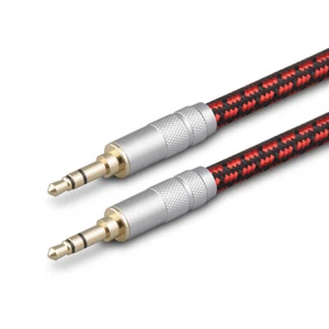 High end Aux Cord Audiophile 3.5mm Aux Cable Headphone HiFi Car Home Stereo - Picture 1 of 7