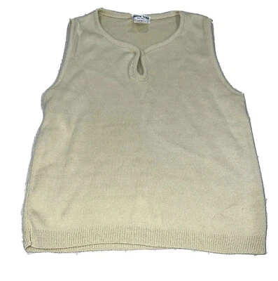 Vintage Jasmine Taylor New York Womens Vest Tan Size Large  Foto 1 de 4