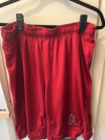 Authentic Nike Issued MLB Anaheim Angels Mens Baseball Shorts Size M Los Angeles Cover