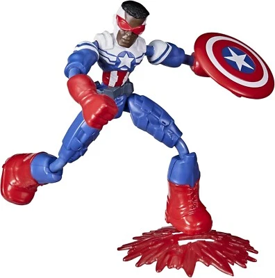 Figura de acción Marvel Avengers Bend And Flex, 6 pulgadas flexible Capitán América Foto 1 de 2