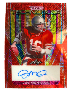 2023 Leaf Vivid Technicolor Red Mojo #JM1 Joe Montana Autograph #4/8