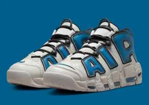 NIKE AIR MORE UPTEMPO '96, UK9 US10, MINERAL DE HIERRO CLARO/AZUL INDUSTRIAL, FD5573 001 - Imagen 1 de 8