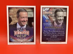 Decision 2016 Martin O’Malley Trading Card 18 LOT OF TWO Martin O’Malley - Picture 1 of 5
