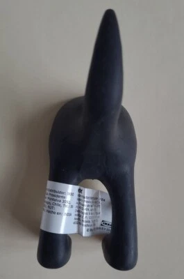 Dog tail Leash/Key hook for wall or door.  NEW! Black rubber. - Image 1 of 3