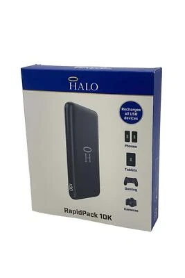 HALO 10.000 mAh Carga Rápida 20 W PD Banco de Alimentación Cables de Carga Púrpura Foto 1 de 3