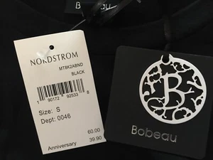 NWT Nordstrom Black Size Small Bobeau Cozy Fleece Drop Shoulder Boatneck - Picture 1 of 3
