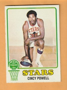 Cincy Powell Utah Stars 1973-74 Topps #186 Baton Rouge Louisiana 1J