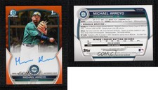 2023 Bowman Chrome Prospect Orange Refractor /25 Michael Arroyo #CPA-MA Auto