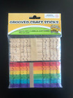 School Bus Grooved Craft Sticks 50 Pack Mixed Colors NEW