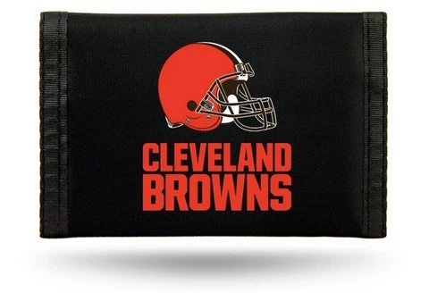 CLEVELAND BROWNS OFFICIAL NFL NYLON TRIFOLD LOGO WALLET RICO INDUSTRIES NEW Cover