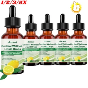 Cortisol Supplement Liquid Drops, 17-In-1 Cortisol Detox W. Magnesium Glyci V6E9 - Picture 1 of 22