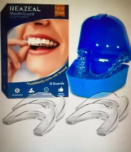 4 Ct REAZEAL Mouth Guard Custom Fit with Case - expiration 9/26/2027 - Picture 1 of 3