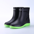 Mens Rain Boots Garden Outdoor Wellies Boots Short Wellington Ankle Shoes Size