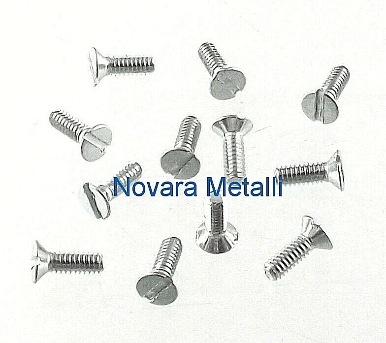 100 microviti inox Testa Piana svasata M1,6x8  - M1,6 taglio cacciavite viti   - Immagine 1 di 1