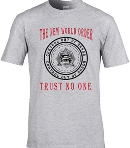 Neu T-Shirt Weltordnung Herren Illuminaten Verschwörung politisch T-Shirt Bilderberg - Bild 1 von 4