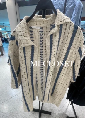 ZARA MAN TEXTURED CROCHET SHIRT  S-XL  BLUE REF. 7200/420/400 - Image 1 of 4