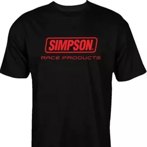 Simpson Race Products Logo Tee T Shirt 44002LK Black with Red Logo L Large - Picture 1 of 2