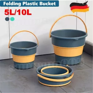 5/10L Faltbarer Wasser Eimer Falteimer Campingeimer Putzeimer Wassereimer - Bild 1 von 18