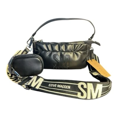 Bolso Bandolera/Hombro BCARMELA STEVE MADDEN Negro ¡NUEVO! Foto 1 de 4