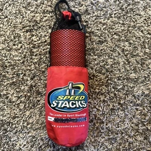 Speed Stacks 12 Red Sport Stacking Cups W/Storing Bag & Holding Clip - Picture 1 of 2