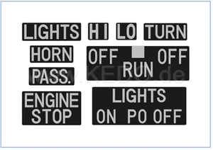 Handlebar Switch Labeling Set, suitable for LH and RH OEM switch housing - Bild 1 von 1